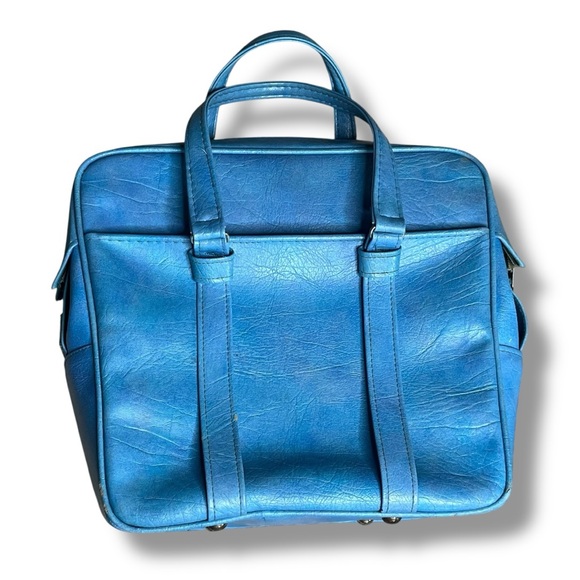 60s Vintage Samsonite Silhouette blue overnight luggage travel bag - Picture 2 of 12